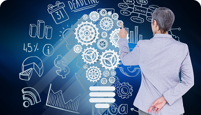 lightbulb tech illustration